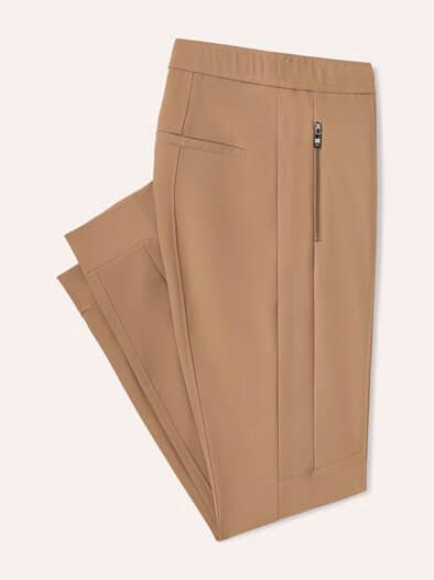 Jogpant aus Strukturjersey Praline