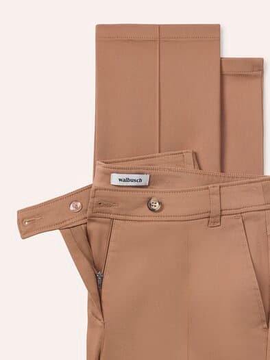 Extraglatt Baumwollchino Praline