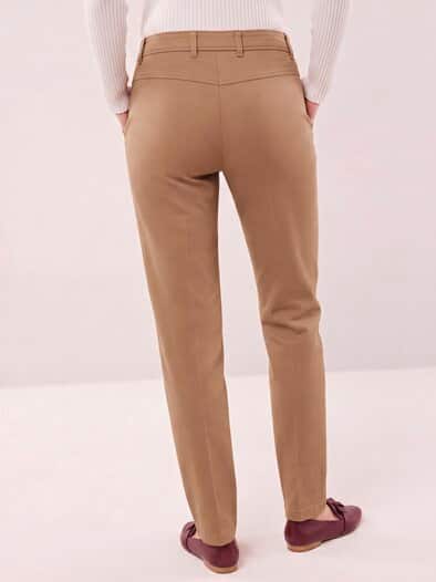 Extraglatt Baumwollchino Praline
