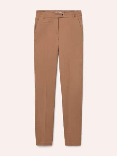 Extraglatt Baumwollchino Praline