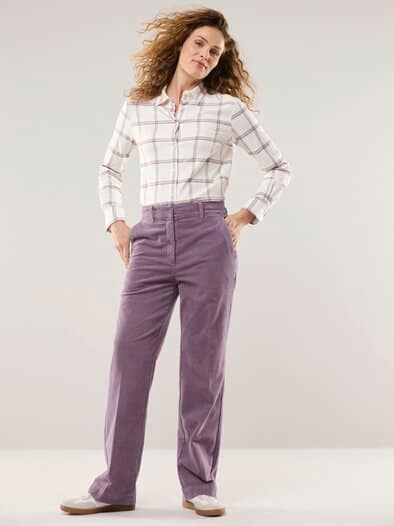 Marlene Hose aus weichem Cord Mauve
