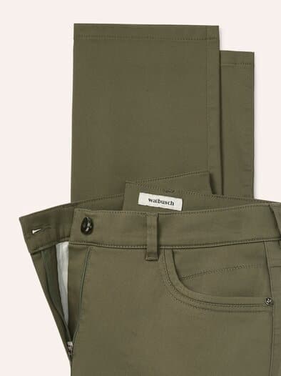 Extraglatt Baumwollhose Oliv