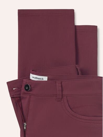 Extraglatt Baumwollhose Slim Fit Merlot