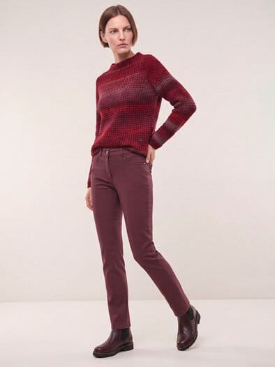 Extraglatt Baumwollhose Feminine F Merlot