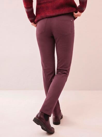 Extraglatt Baumwollhose Feminine F Merlot