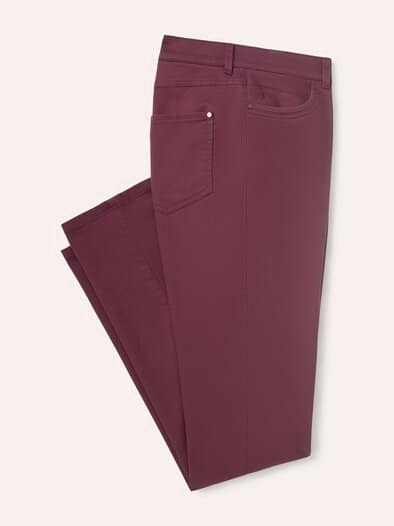 Extraglatt Baumwollhose Feminine F Merlot