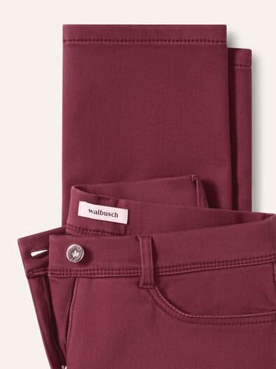 2-in-1-Extraglatt-Thermohose Merlot