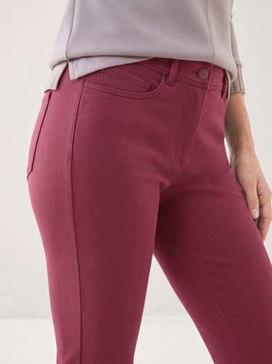 2-in-1-Extraglatt-Thermohose Merlot