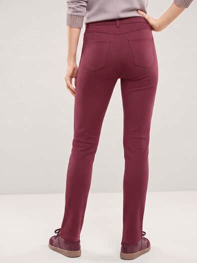 2-in-1-Extraglatt-Thermohose Merlot