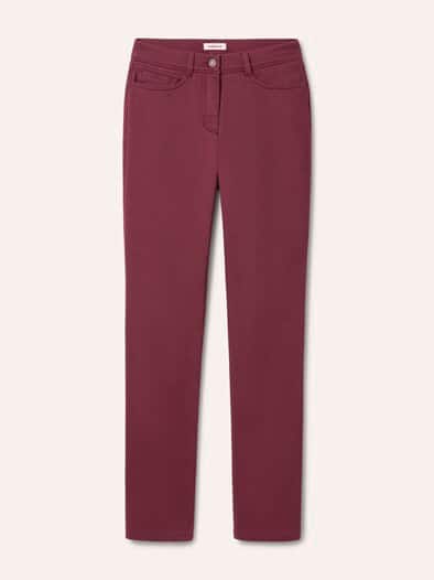 2-in-1-Extraglatt-Thermohose Merlot