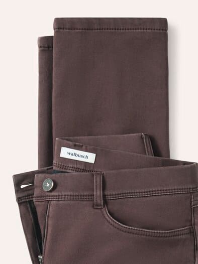 2-in-1-Extraglatt-Thermohose Kaffee