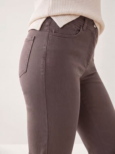 2-in-1-Extraglatt-Thermohose Kaffee