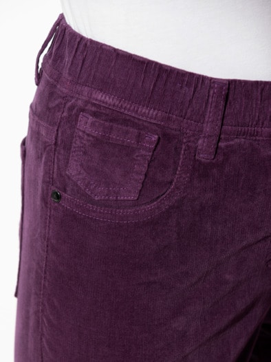 Feincord-Schlupfhose Cassis