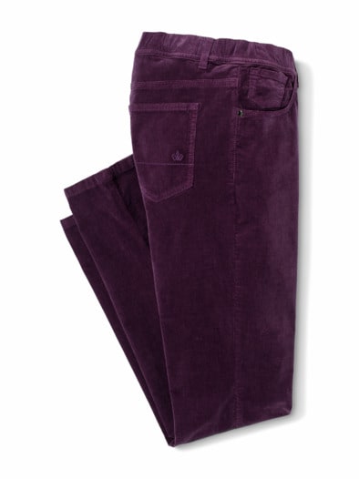 Feincord-Schlupfhose Cassis