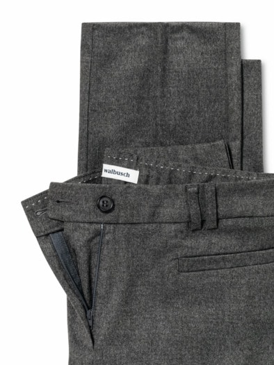 Flanellhose Cosy Anthrazit Melange