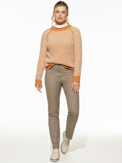 Flanellhose Cosy Caramel Melange