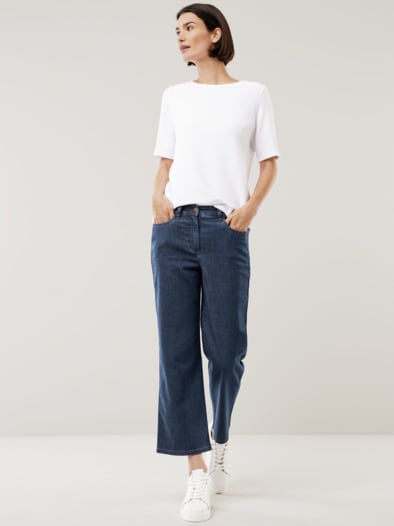 Light Denim Culotte Dark Blue