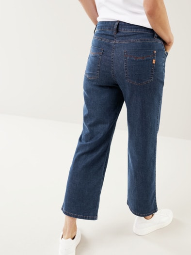 Light Denim Culotte Dark Blue