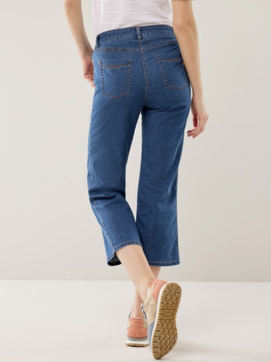 Light Denim Culotte Blue Stoned
