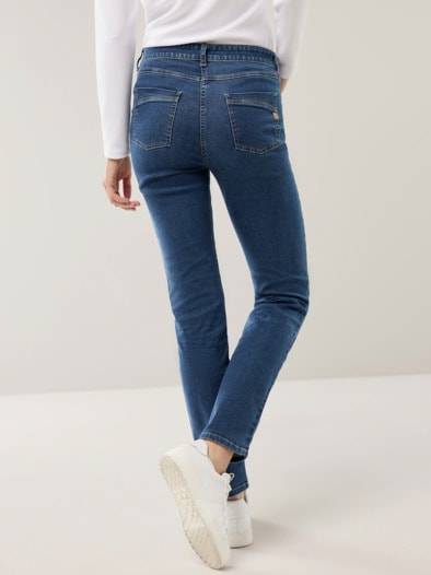 Five Pocket Highstretch-Denim Blue Stoned