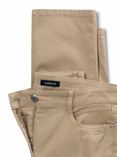 Five Pocket Highstretch-Denim Safaribeige