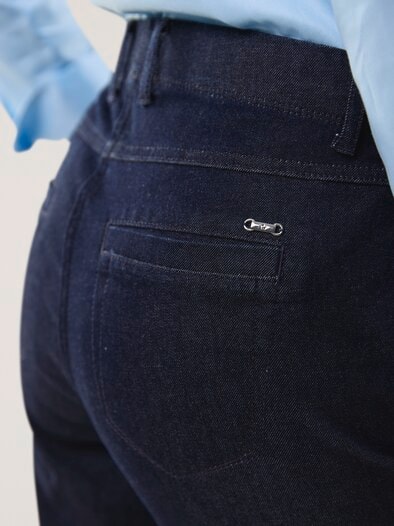 Chino Denim mit Saumumschlag Dark Blue
