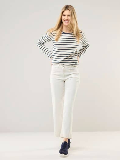 Ecru Denim Culottte Ecru