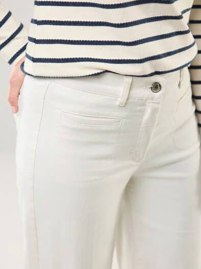 Ecru Denim Culottte Ecru