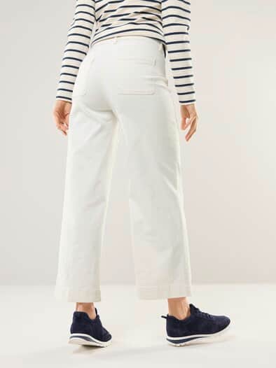 Ecru Denim Culottte Ecru