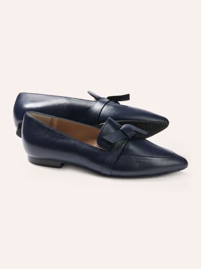 Soft Loafer mit Schleife Blau