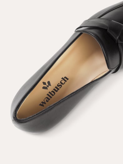 Soft Loafer mit Schleife Schwarz