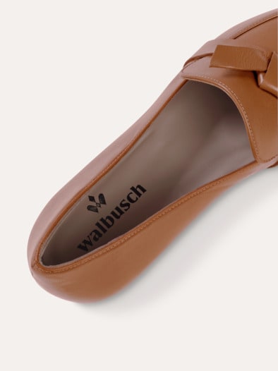 Soft Loafer mit Schleife Cognac