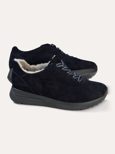 Lammfell-Sneaker Marine