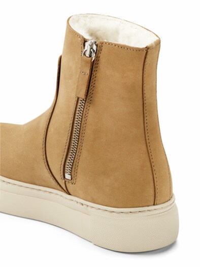 Lammfell City-Stiefel Caramel