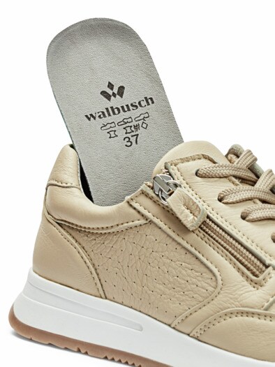 Hirschleder-Sneaker Beige