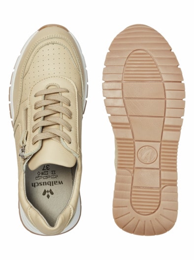 Hirschleder-Sneaker Beige