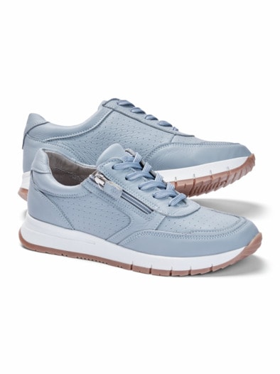 Hirschleder-Sneaker Himmelblau