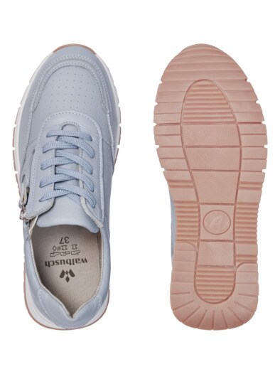 Hirschleder-Sneaker Himmelblau