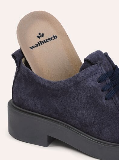 Veloursleder Mokassin Blau