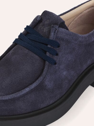Veloursleder Mokassin Blau