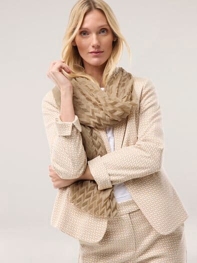 Plissee-Schal Praline