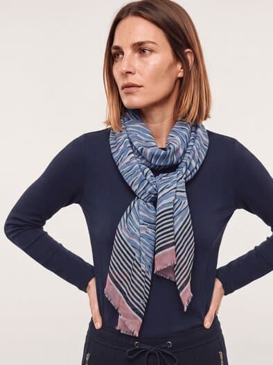 Baumwollschal Rauchblau