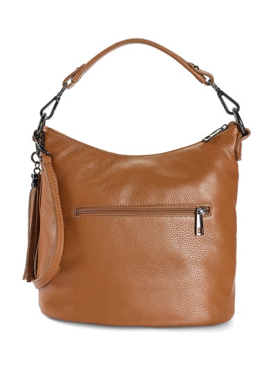 Leder-Handtasche Zimt