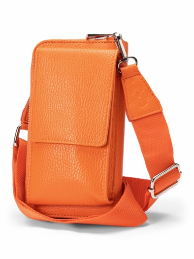 Leder-Handy-Portemonnaie Orange