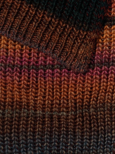 Multicolor Strickschal Beerenrot