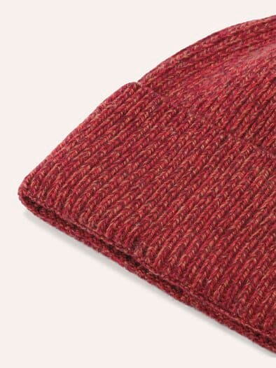 Strickmütze Dunkelrot Melange
