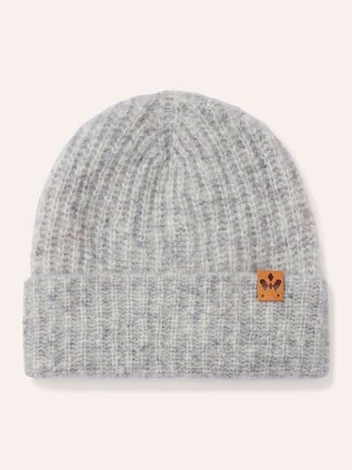 Strickmütze mit Alpaka Silber Melange
