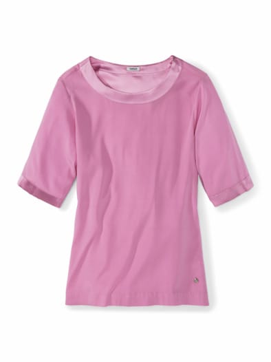 Seiden-Shirtbluse Edel-Basic Pink