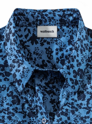 Boxi-Bluse Millefleurs Blume Blau