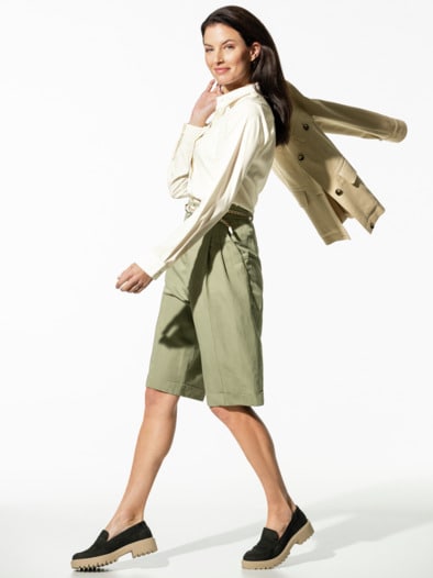 Seiden-Hemdbluse Edel-Basic Offwhite